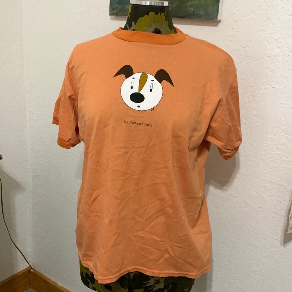 My Personal Jesus Dog Lover T-shirt Terrier Orange Cartoon Animated Clothes